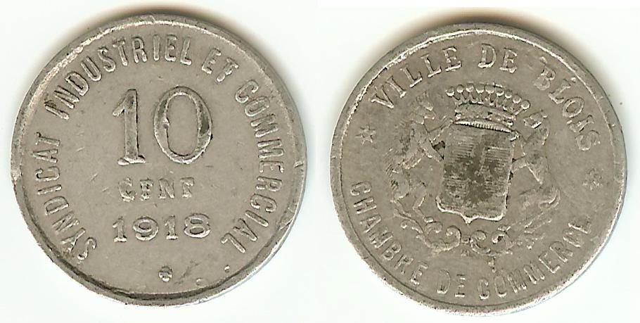Blois Chamber of Commerce 10 Cent(Alu.) 1918 aVF